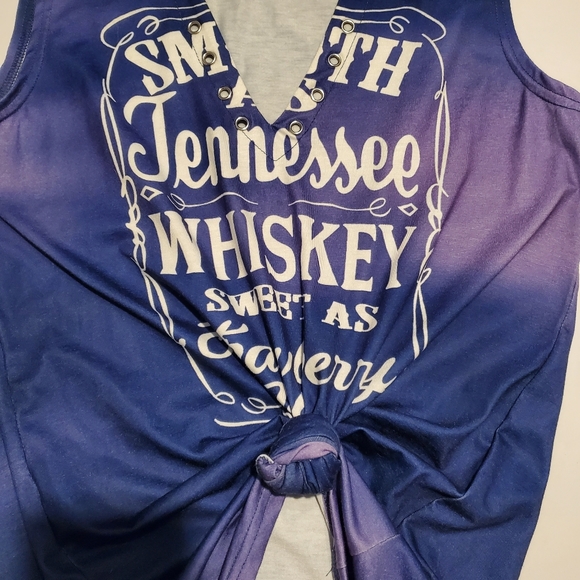 2 for $15 Women's Tennessee Whiskey Purple Tank Top Sz M Country Concert T-Shirt - Picture 2 of 9